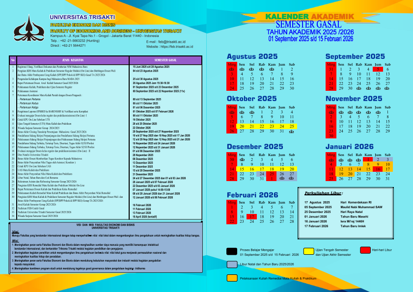 Kalender Akademik Genap 2025/2026