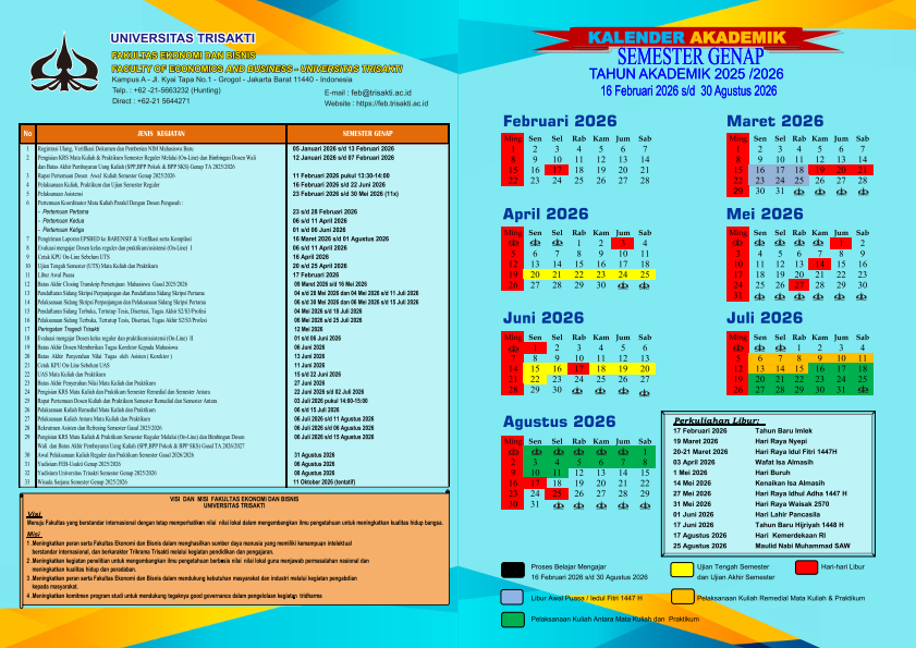 Kalender Akademik Genap 2025/2026